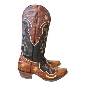 Old Gringo Bonnie Embroidered Snip Toe Cowboy Boot Women size 8.5
